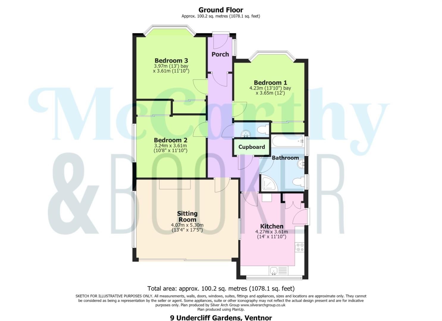 DETACHED BUNGALOW WITH FANTASTIC SEA VIEWS - Undercliff Gardens, Ventnor floorplan